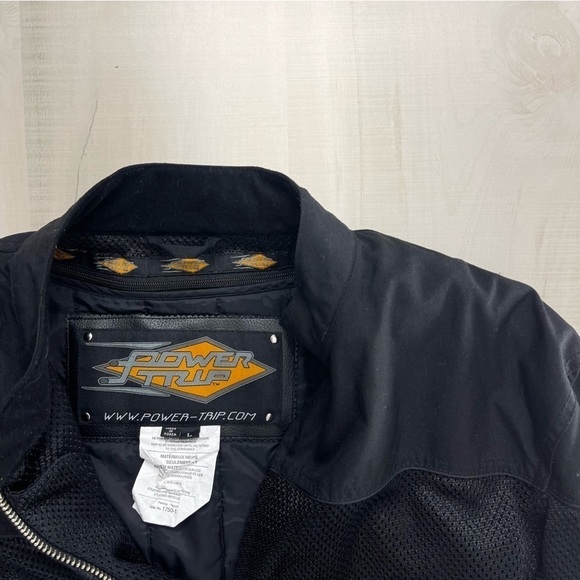 POWER TRIP men’s racing motorcycle jacket black L - Picture 4 of 11